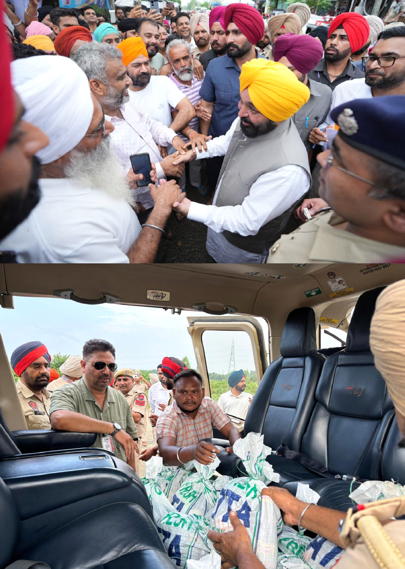 Chief Minister deploys Punjab government helicopter for rescue and relief operations, visits flood-affected areas with cabinet colleagues
